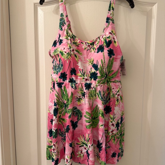 torrid Other - Torrid Pink Floral Swim Dress